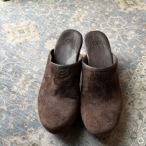 UGG Women's Chocolate Suede Clogs